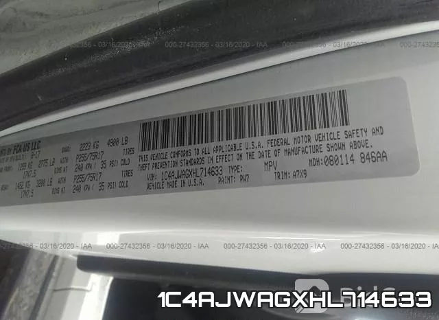 1C4AJWAGXHL714633 фото 10