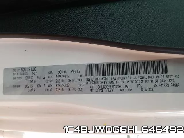 1C4BJWDG6HL646492 фото 2