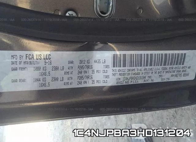 1C4NJPBA3HD131204 фото 10