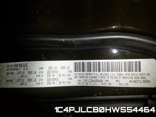 1C4PJLCB0HW554464 фото 2