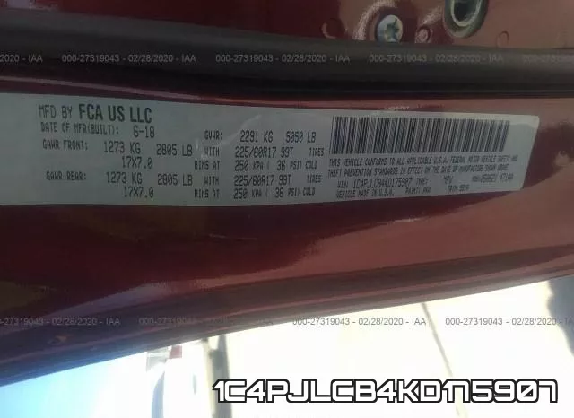 1C4PJLCB4KD175907 фото 10