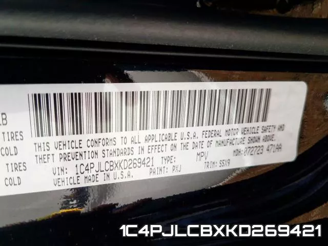 1C4PJLCBXKD269421 фото 2