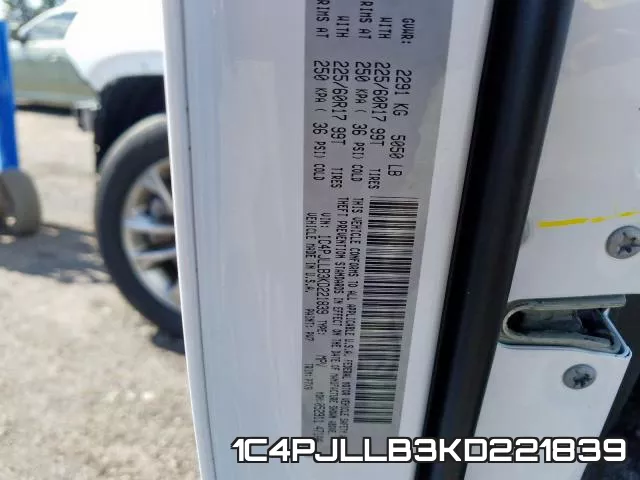 1C4PJLLB3KD221839 фото 2