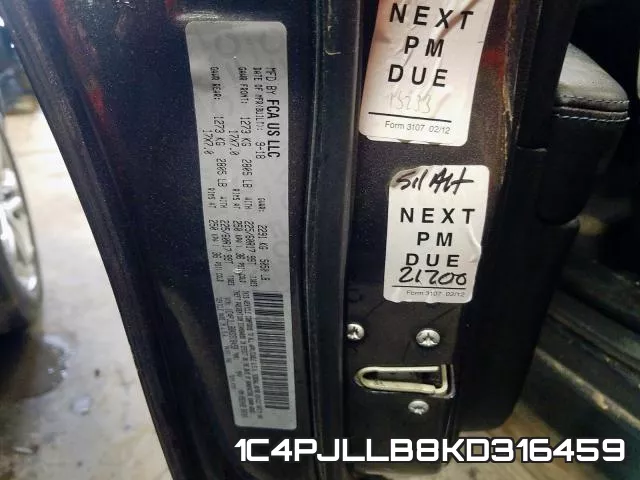 1C4PJLLB8KD316459 фото 2