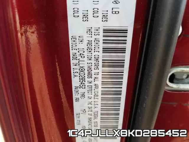 1C4PJLLX8KD285452 фото 2