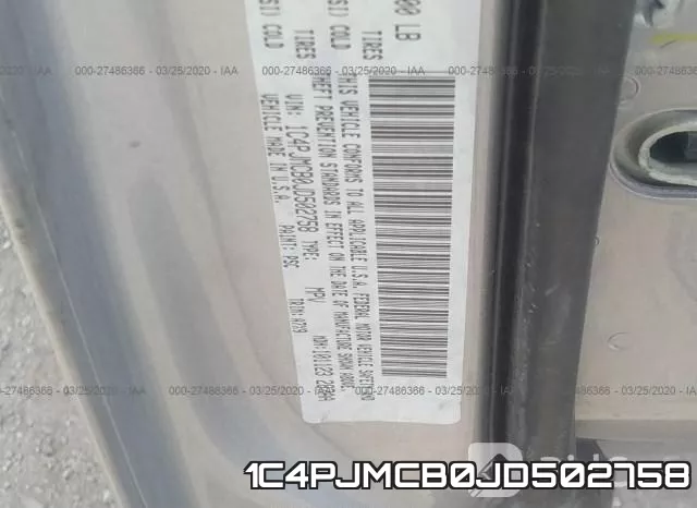 1C4PJMCB0JD502758 фото 10