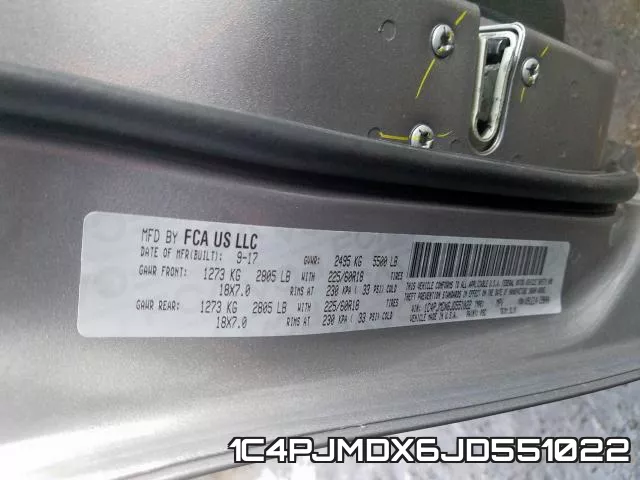 1C4PJMDX6JD551022 фото 2