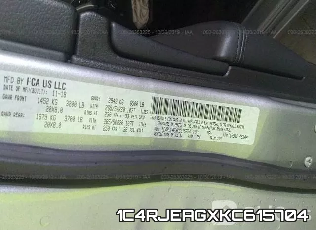 1C4RJEAGXKC615704 фото 10