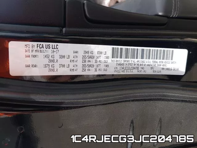 1C4RJECG3JC204785 фото 2