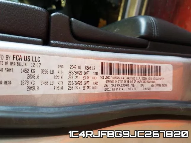 1C4RJFBG9JC267820 фото 2