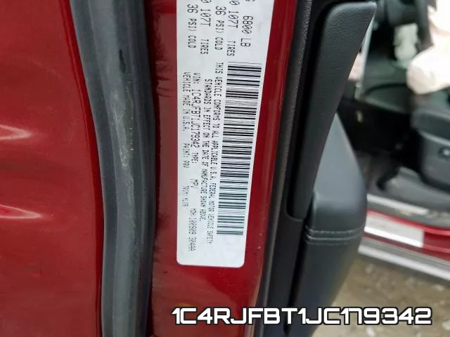 1C4RJFBT1JC179342 фото 2