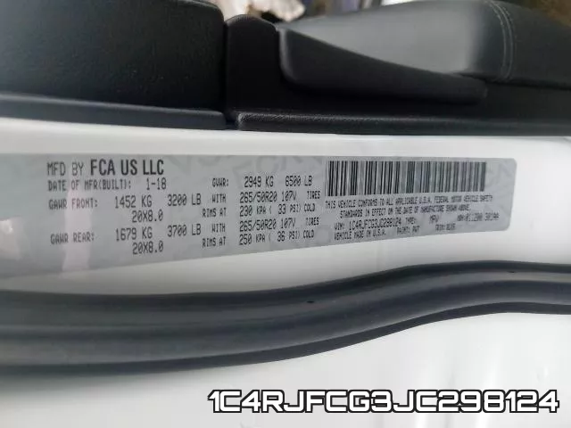 1C4RJFCG3JC298124 фото 2