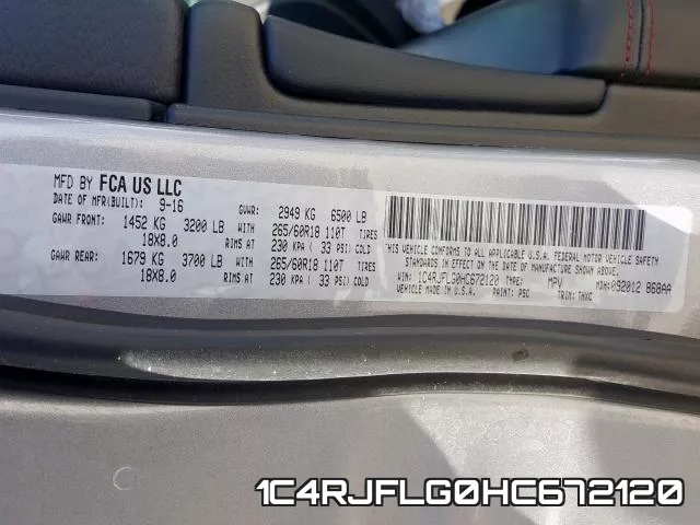 1C4RJFLG0HC672120 фото 2