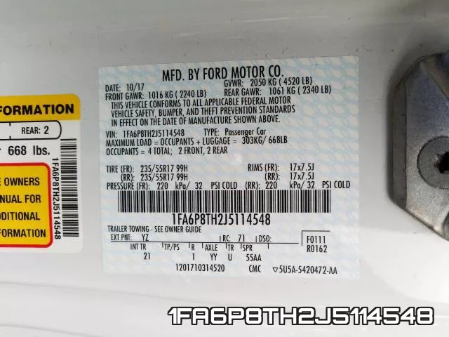 1FA6P8TH2J5114548 фото 2