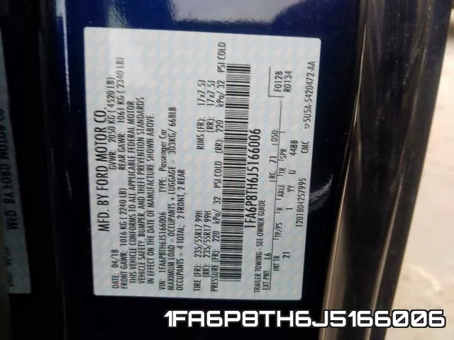 1FA6P8TH6J5166006 фото 2