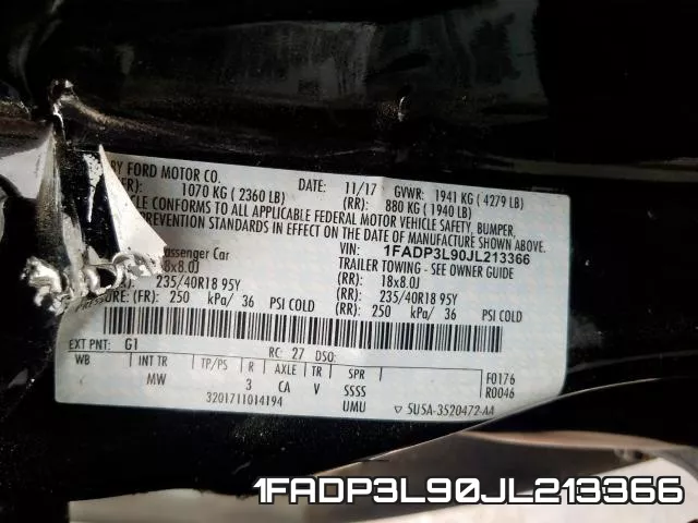 1FADP3L90JL213366 фото 2
