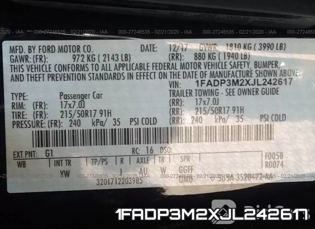 1FADP3M2XJL242617 фото 10