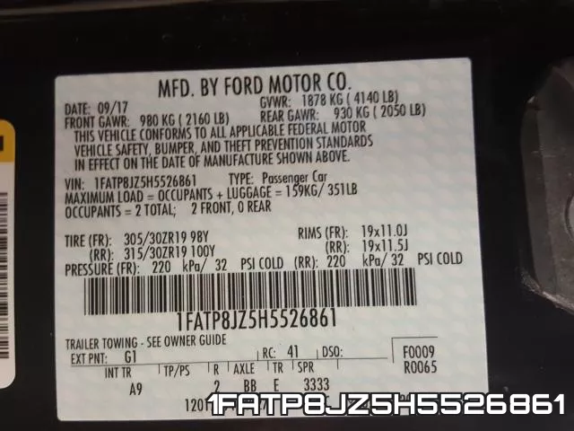 1FATP8JZ5H5526861 фото 2