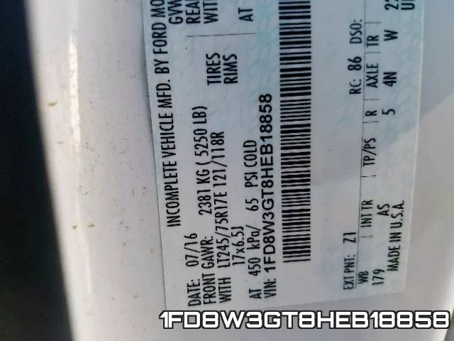 1FD8W3GT8HEB18858 фото 2