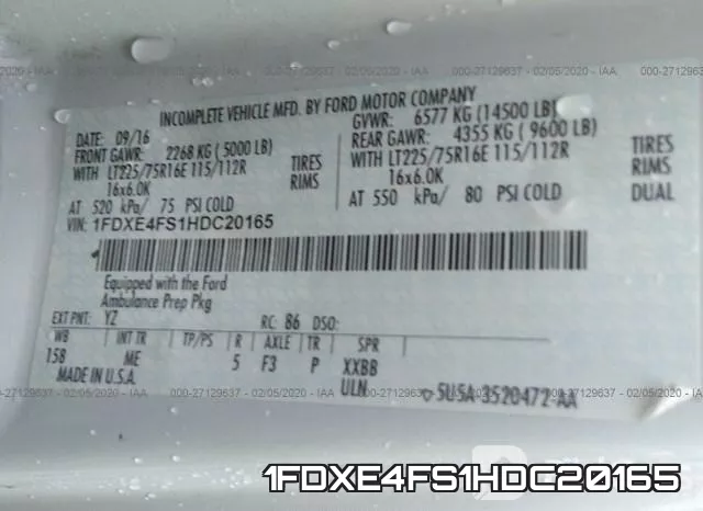1FDXE4FS1HDC20165 фото 10
