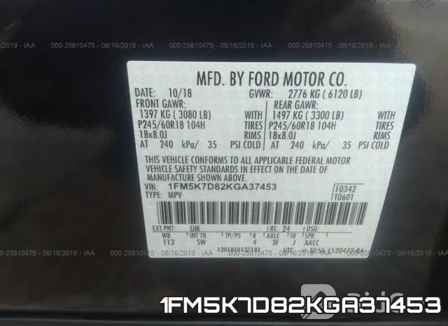 1FM5K7D82KGA37453 фото 10