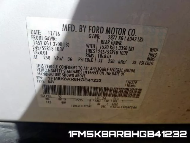 1FM5K8AR8HGB41232 фото 2