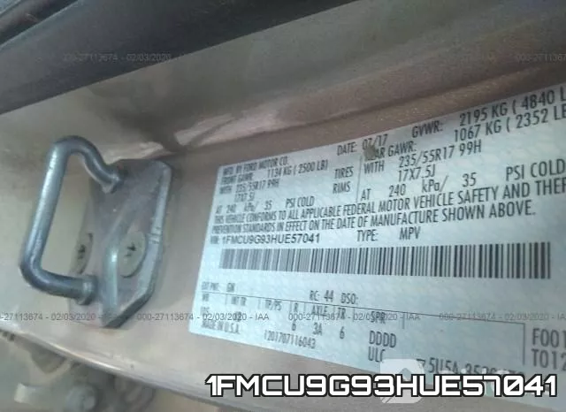 1FMCU9G93HUE57041 фото 10
