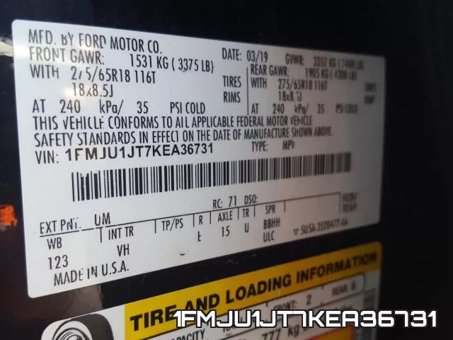 1FMJU1JT7KEA36731 фото 2