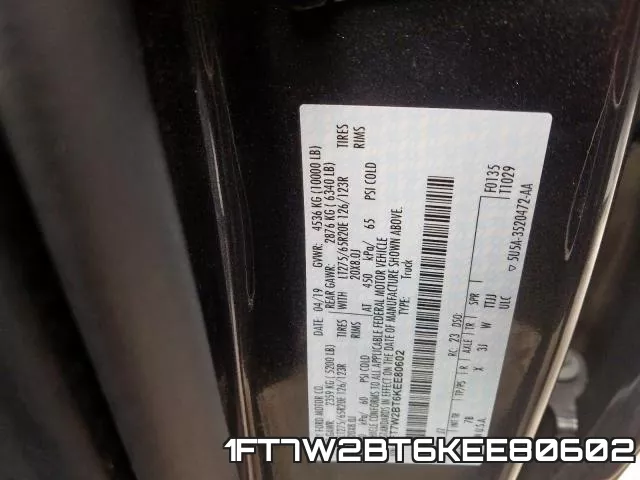 1FT7W2BT6KEE80602 фото 2