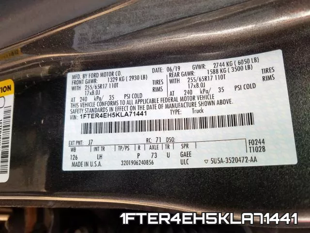 1FTER4EH5KLA71441 фото 2