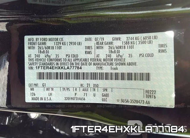 1FTER4EHXKLA77784 фото 10
