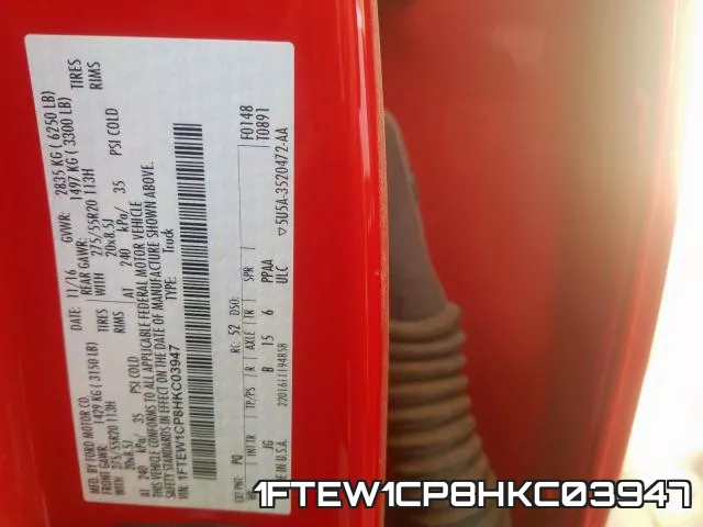 1FTEW1CP8HKC03947 фото 2