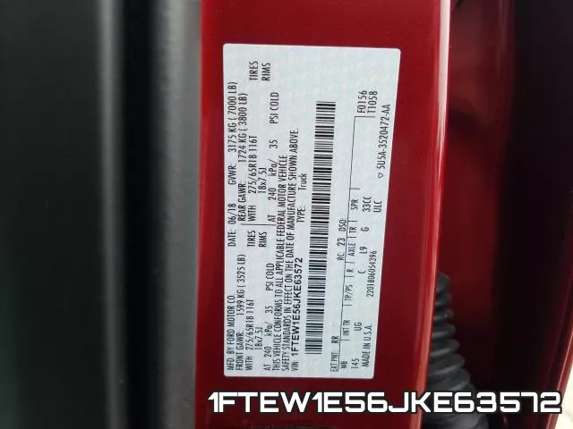 1FTEW1E56JKE63572 фото 2