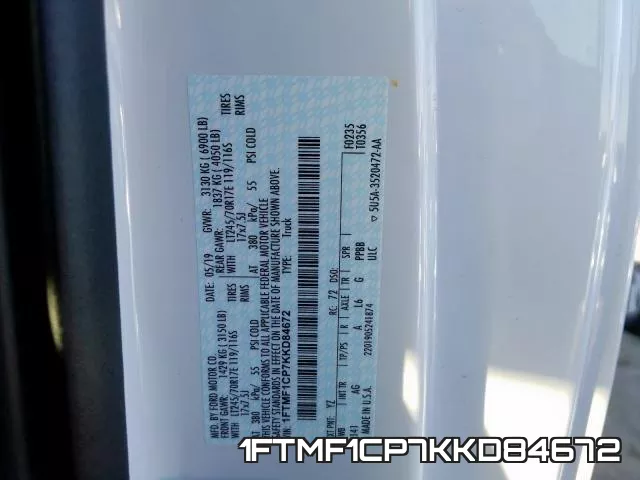 1FTMF1CP7KKD84672 фото 2
