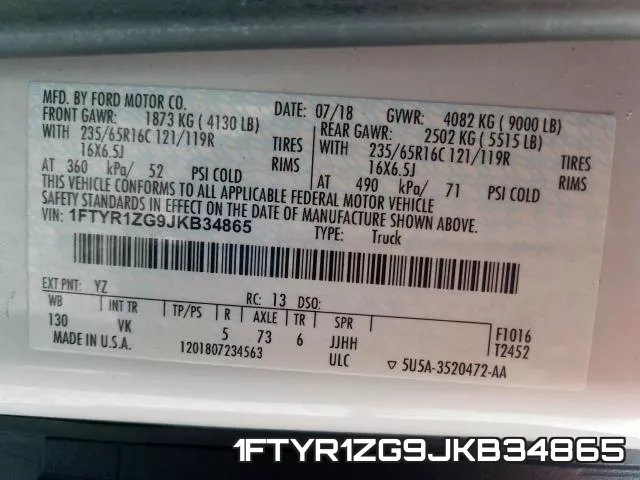 1FTYR1ZG9JKB34865 фото 2