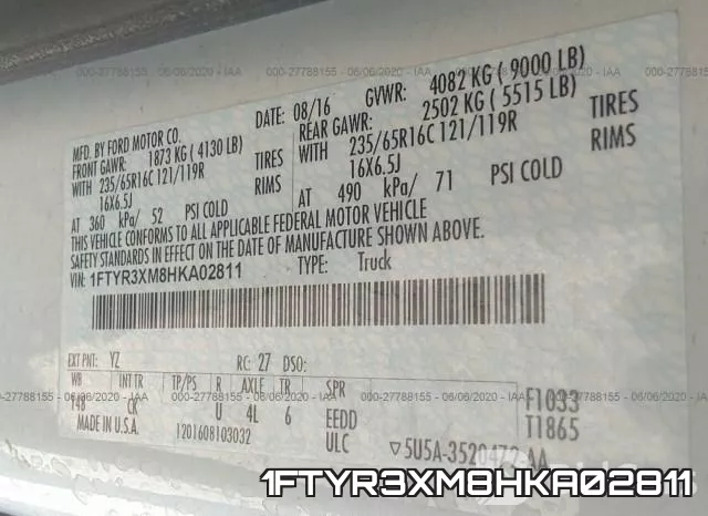 1FTYR3XM8HKA02811 фото 10