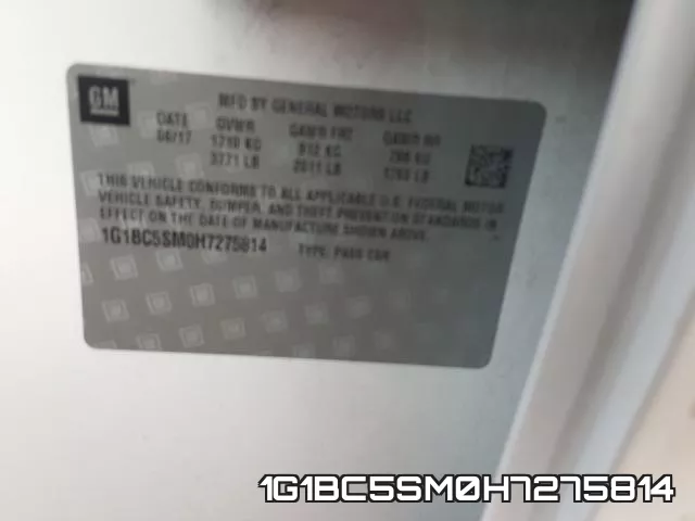1G1BC5SM0H7275814 фото 2