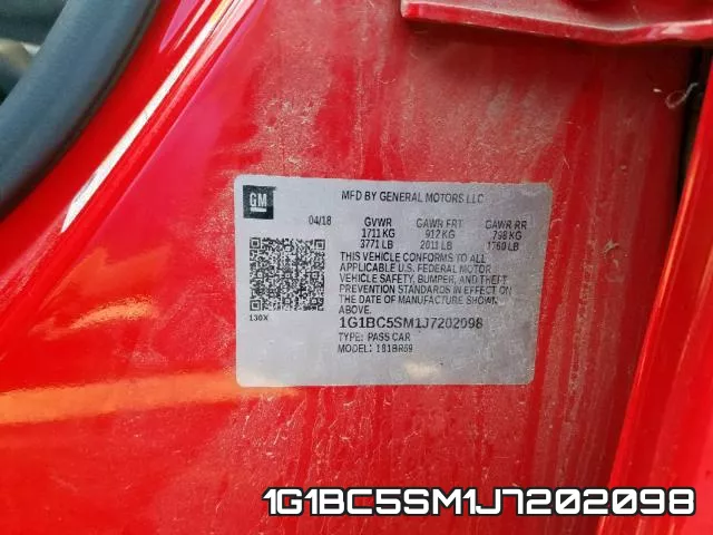1G1BC5SM1J7202098 фото 2