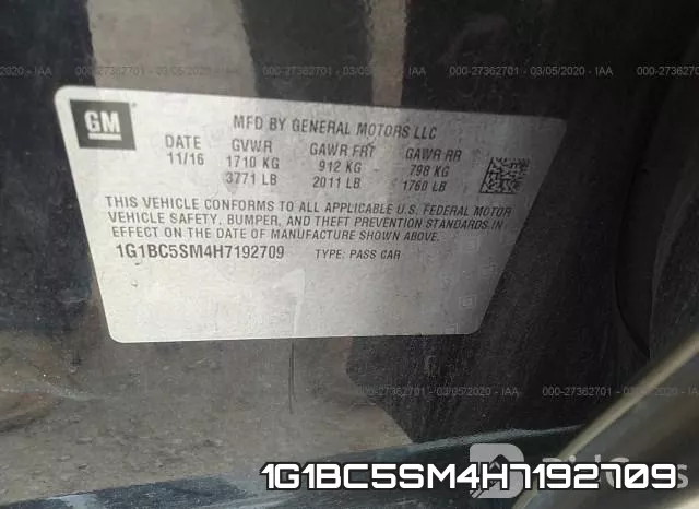 1G1BC5SM4H7192709 фото 10