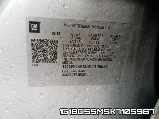 1G1BC5SM5K7105987 фото 2