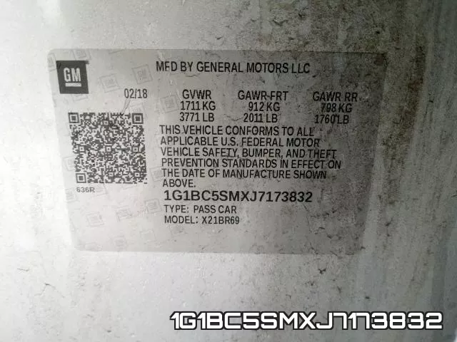 1G1BC5SMXJ7173832 фото 2