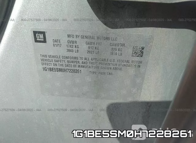 1G1BE5SM0H7228261 фото 10