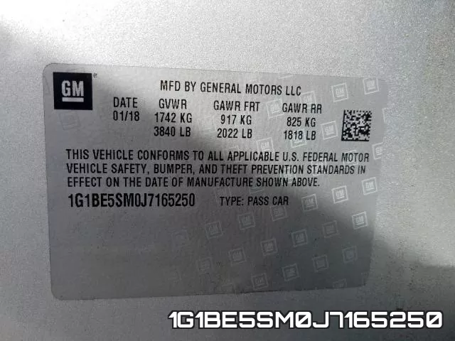 1G1BE5SM0J7165250 фото 2
