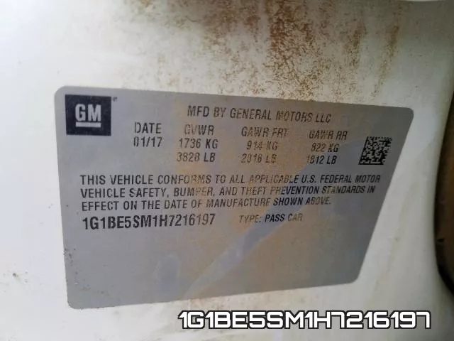 1G1BE5SM1H7216197 фото 2