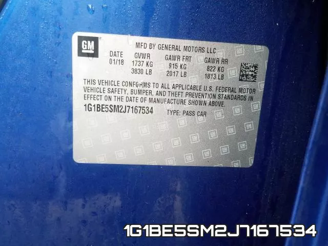 1G1BE5SM2J7167534 фото 2