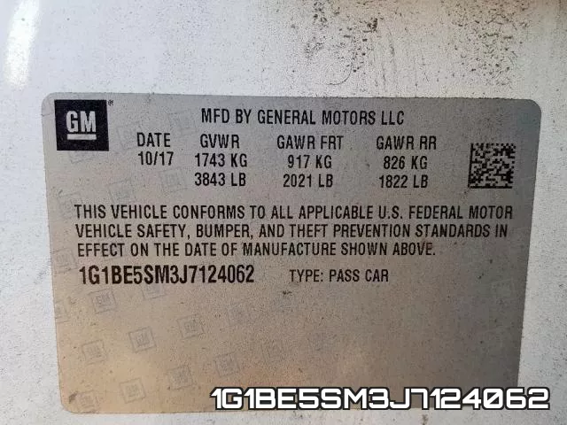 1G1BE5SM3J7124062 фото 2
