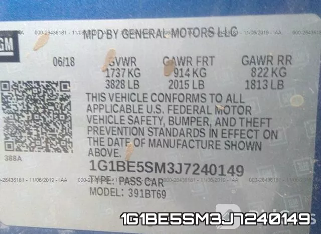 1G1BE5SM3J7240149 фото 10