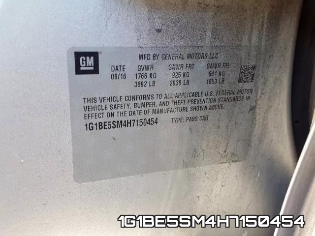 1G1BE5SM4H7150454 фото 2