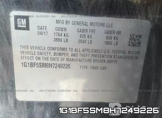 1G1BF5SM8H7249226 фото 10