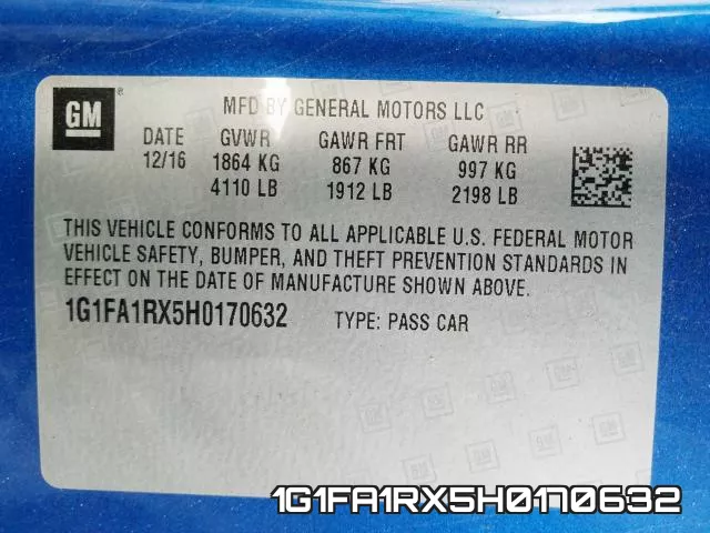1G1FA1RX5H0170632 фото 2